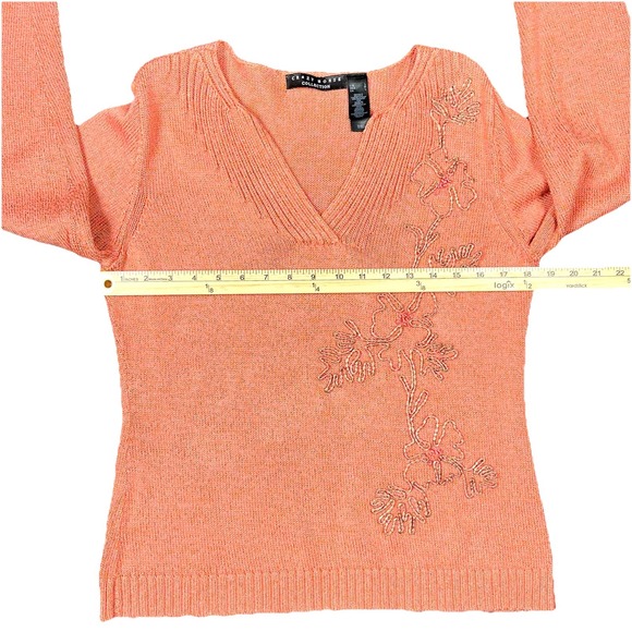 Crazy Horse Collection Embroidered Sweater Womens Size Large Floral Whimsigoth - Picture 5 of 9